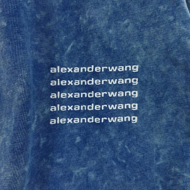 ALEXANDER WANG アレキサンダーワン ワンポイントロゴプリント 長袖Tシャツ カットソー ブルーXS備考
