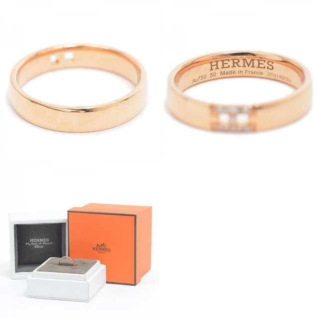 Hermes(エルメス)のエルメス ヘラクレス リング K18PG ダイヤ #50 レディースのアクセサリー(リング(指輪))の商品写真