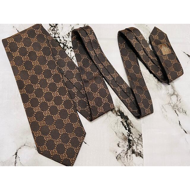 最高級ネクタイ✨極美品‼️】GUCCI GG柄 総柄 ブラウン | eloit.com