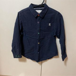 GIORDANO 長袖シャツ　ネイビー色　120cm(ブラウス)