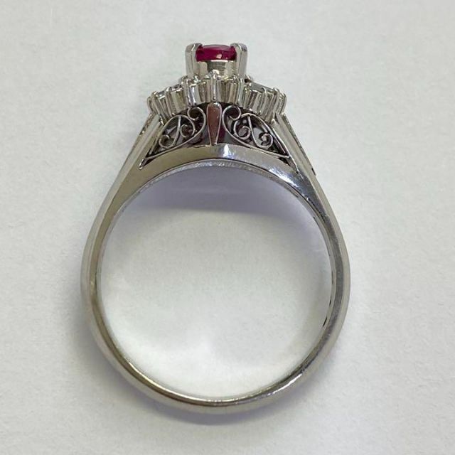 Pt900 高品質ルビーリング R0.58ct D0.27ct サイズ12号 専門ショップ
