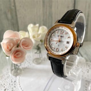 美品】SEIKO ルキア 1B25-0AA0 電波ソーラー コンビ-