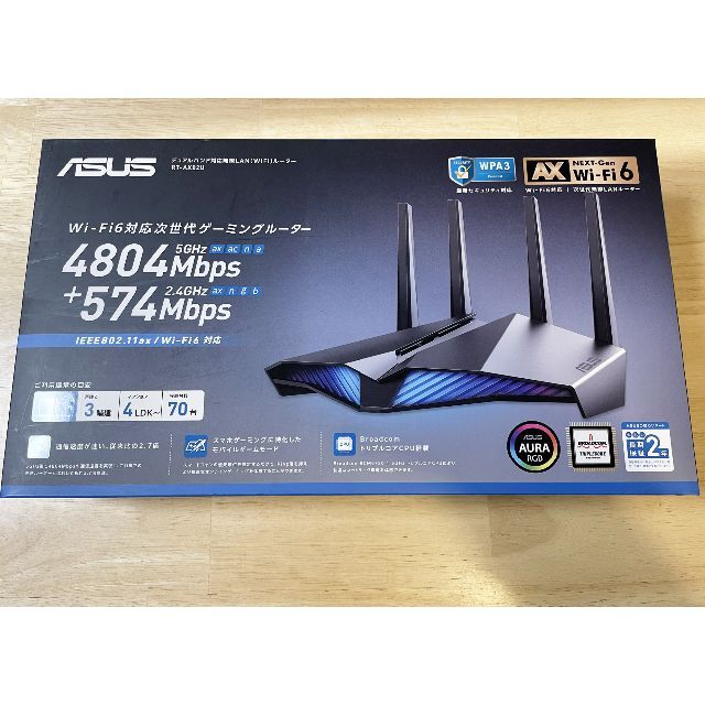 【未開封新品】ASUS RT-AX82U Wi-Fi6対応 無線LANルーター