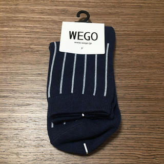 ウィゴー(WEGO)のWEGO ウィゴー ソックス 靴下 新品 レディース ネイビー ストライプ(ソックス)