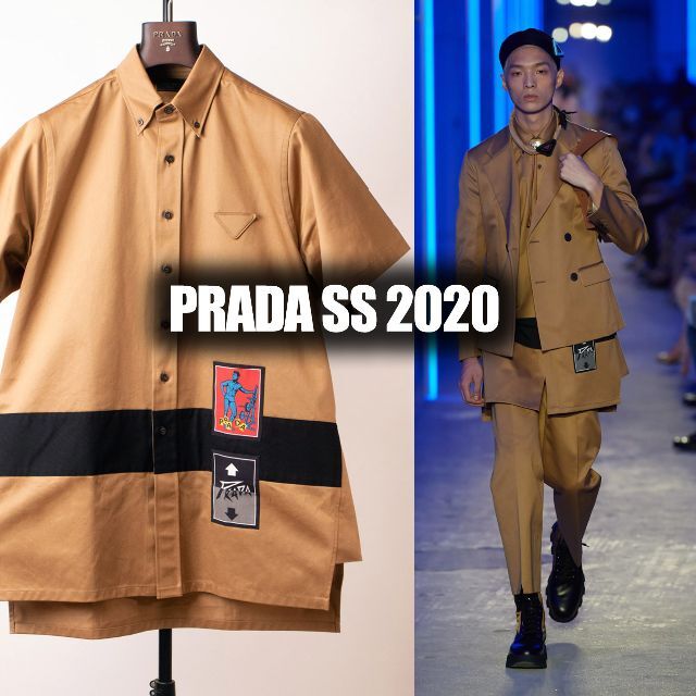 PRADA ロング丈シャツ SS 2020 LOOK10 size 39