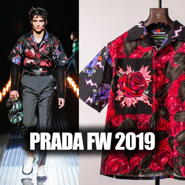 PRADA(プラダ)のPRADA 半袖シャツ FW 2019 LOOK 15 size M メンズのトップス(シャツ)の商品写真