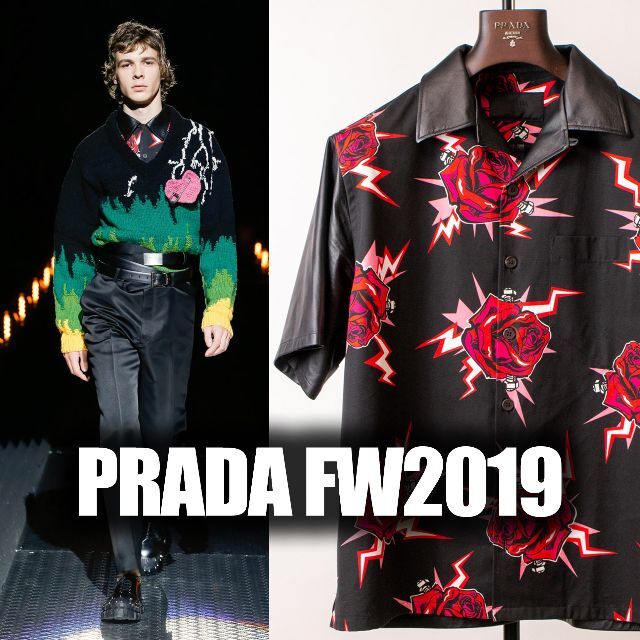 PRADA レザーシャツ FW 2019 LOOK 58 size Mprada19