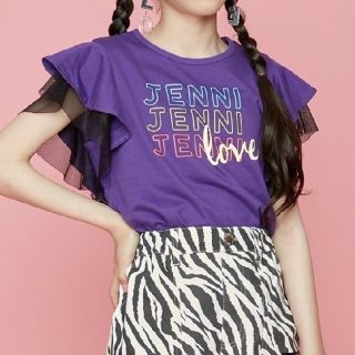 ジェニィ(JENNI)のJENNIlove  袖メッシュフリルTシャツ　160㎝(Tシャツ/カットソー)