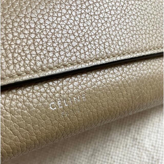 CELINE 長財布 グレージュ レッド バイカラー 旧ロゴ 2