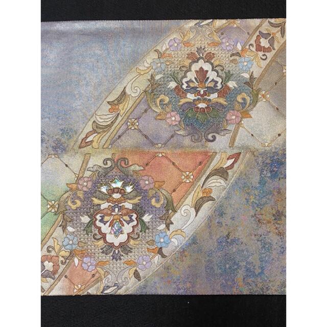 焼箔 螺鈿 刺繍袋帯 新品未使用 焼箔 螺鈿 刺繍袋帯 新品未使用