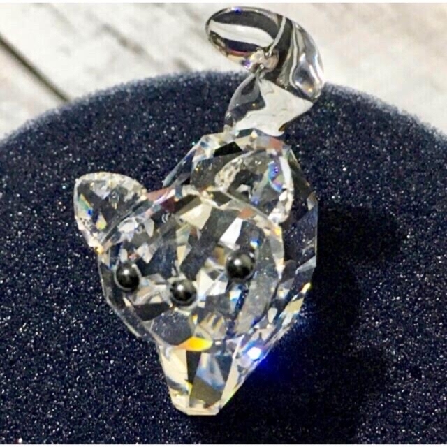 ☆希少 廃盤☆ SWAROVSKI スワロフスキー 置物 子猫 ネコ 猫 ねこ