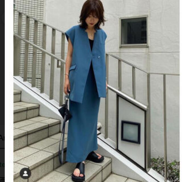 AMERI　OTONA WRAP VEST SET UP DRESS