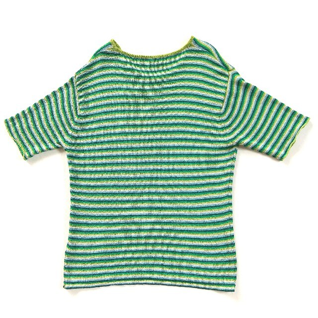トクコ・プルミエヴォル　サマーニット　グリーン　緑　ポーダー　ニットTシャツ 4