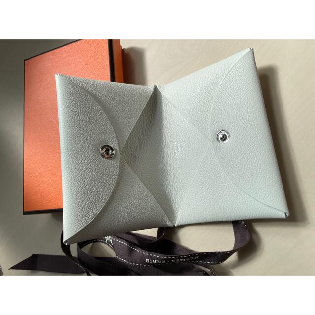 新品登場 Hermes - エルメス カルヴィ 白 名刺入れ+定期入れ - gguni.ge