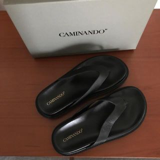 カミナンド(CAMINANDO)の新品 CAMINANDO トングスライダーサンダル 37 黒(サンダル)