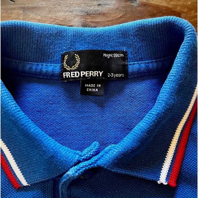 FRED PERRY(フレッドペリー)の英国フレッドペリーFRED PERRYキッズポロシャツ◆トリコロール キッズ/ベビー/マタニティのキッズ服男の子用(90cm~)(Tシャツ/カットソー)の商品写真