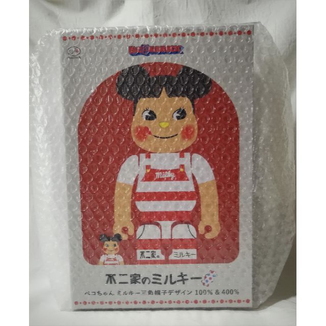 BE@RBRICK ペコちゃん ミルキー三角帽子デザイン 100％ & 400％