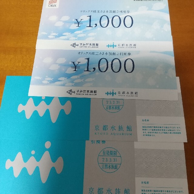 ２枚　2000円　京都水族館　年間パスポート　引換券　匿名配送　最新