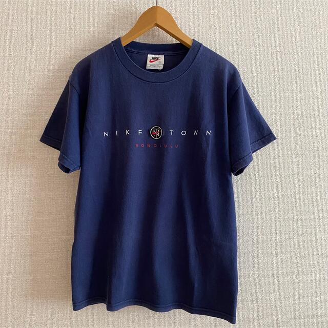 希少 90s ナイキ USA製 白タグ NIKETOWN センターロゴ Tシャツ