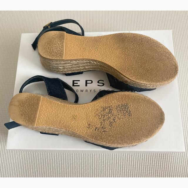 LEPSIM(レプシィム)のレプシィム デニム調 ストラップ ウェッジソール サンダル サイズ M レディースの靴/シューズ(サンダル)の商品写真