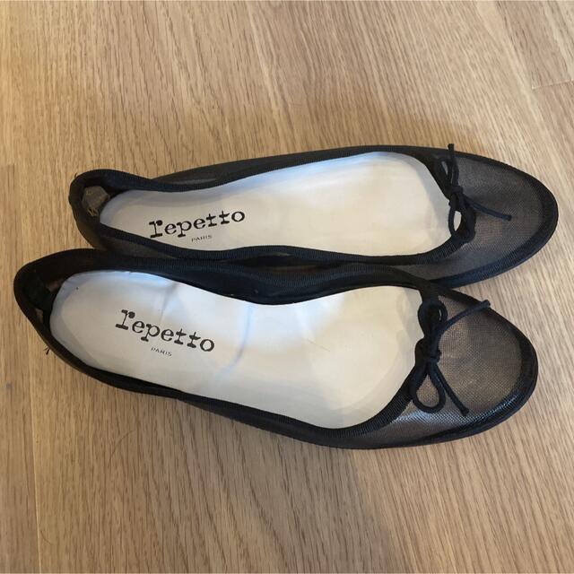 メッシュ　レペット　repetto バレエシューズ　黒