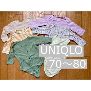 ユニクロ(UNIQLO)の値下げ【UNIQLO】ベビー服 まとめロンパースサイズ70 80(ロンパース)