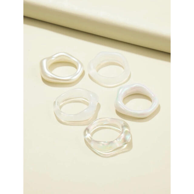 5点セット プチプラ オーロラ 雲 リング 指輪 韓国 レディースのアクセサリー(リング(指輪))の商品写真