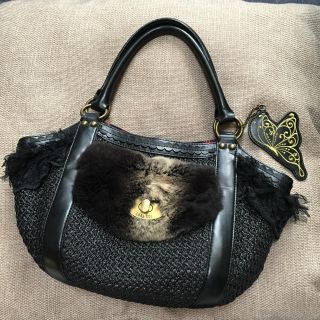 アナスイ(ANNA SUI)のお値下げ【 ANNA SUI 】ハンドバッグ ファー かご(ハンドバッグ)