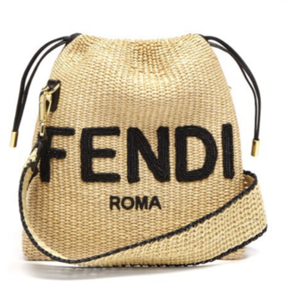 フェンディ(FENDI)の激レアFENDI ショルダーバッグ ラフィア ストロー 素材(ショルダーバッグ)