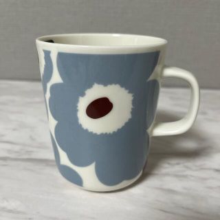 マリメッコ(marimekko)のマリメッコ　マグカップ　　　ブルーグレー(グラス/カップ)