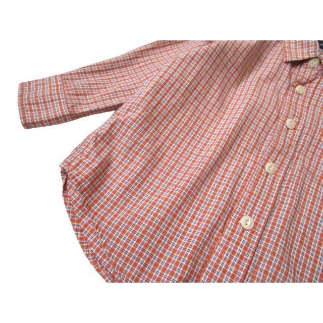 Ralph Lauren(ラルフローレン)のラルフローレン 90 チェックシャツ オレンジ 長袖 綿 コットン キッズ/ベビー/マタニティのキッズ服男の子用(90cm~)(ブラウス)の商品写真