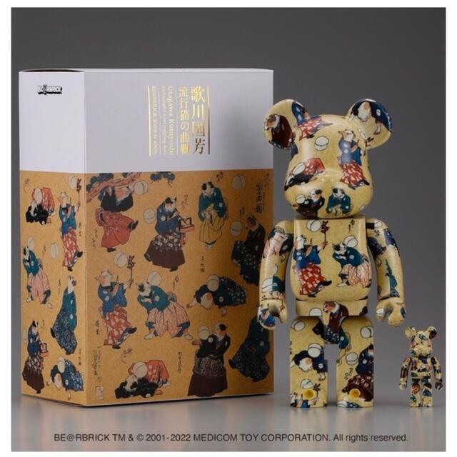 BE@RBRICK 歌川国芳「流行猫の曲鞠」 100% & 400%