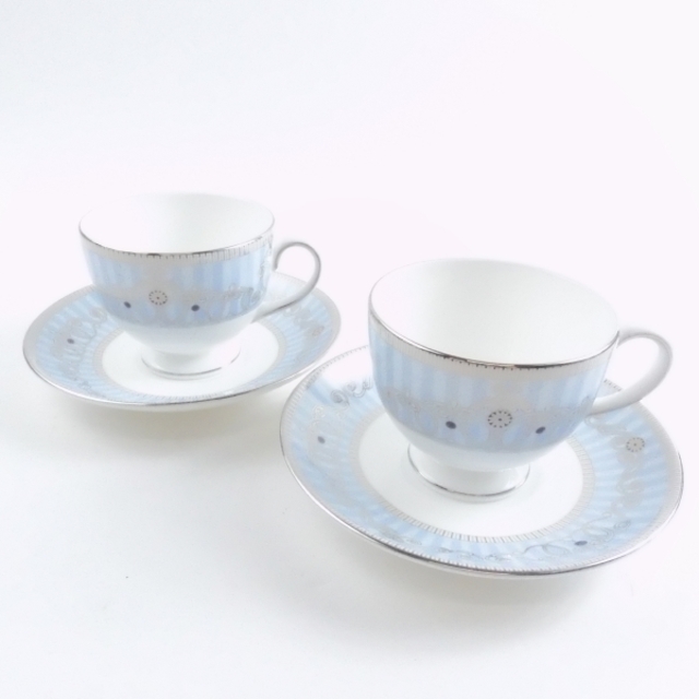 WEDGWOOD アレクサンドラ ティーカップ\u0026ソーサー　ペア×2カップ