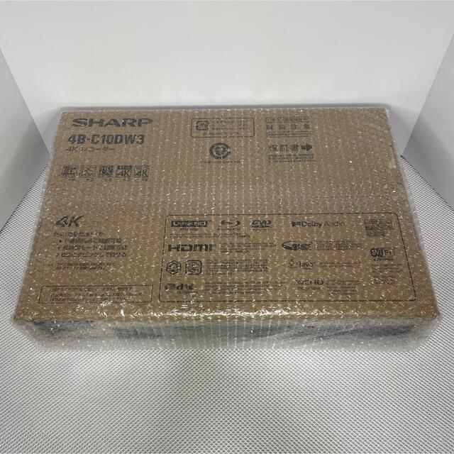 SHARP(シャープ)の シャープ AQUOS ブルーレイレコーダー　4B-C10DW3 新品･未開封品 スマホ/家電/カメラのテレビ/映像機器(ブルーレイレコーダー)の商品写真