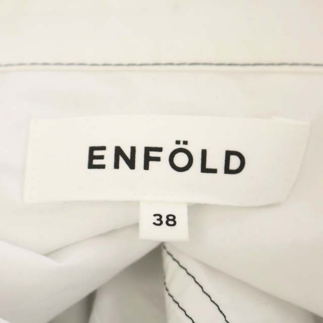 ENFOLD(エンフォルド)のエンフォルド C/Liタイプライター アシンメトリールーズシャツ ブラウス レディースのトップス(シャツ/ブラウス(長袖/七分))の商品写真