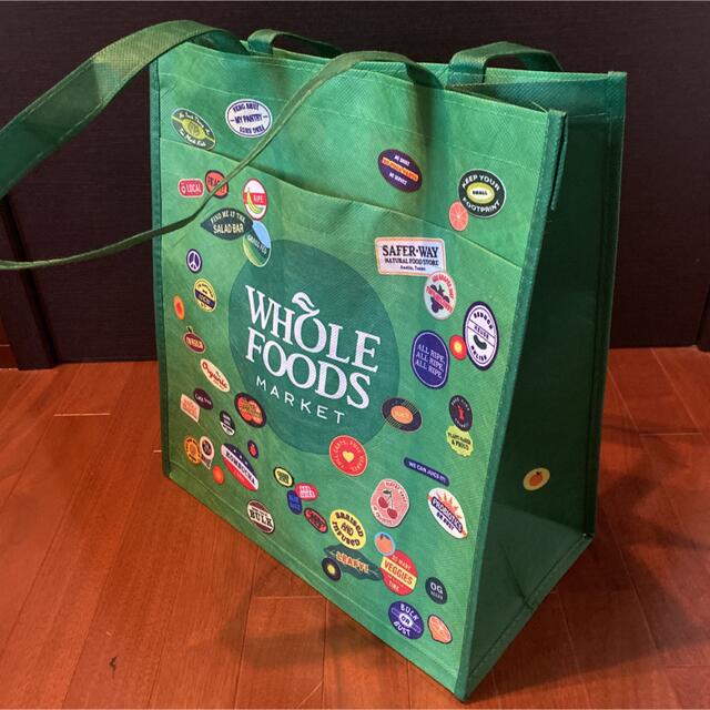 【希少】アメリカ限定　WholeFoods ホールフーズ　不織布　エコバッグ レディースのバッグ(エコバッグ)の商品写真