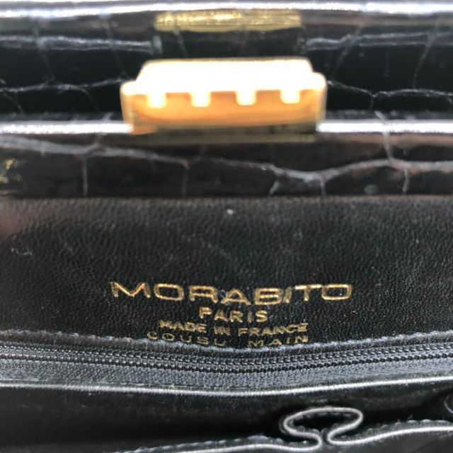 【MORABITO】ローザンヌ　高級クロコダイル　シャイニー　ゴールド金具