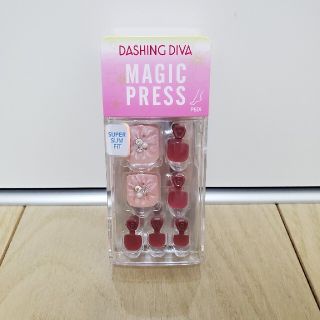 ダッシングディバ(DASHING DIVA)のMAGIC PRESS マジックプレス　ペディキュア　ピンク　ビジュー(つけ爪/ネイルチップ)