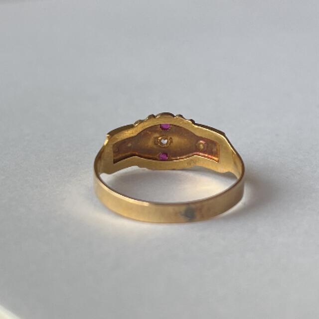 英国　イギリス　アンティーク　18ct 18k ジプシーリング