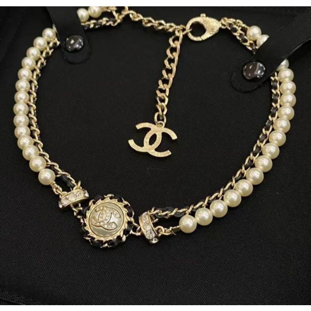 ネックレス R1897 美品!! シャネル ココマーク シェル カメリア ビーズ ...