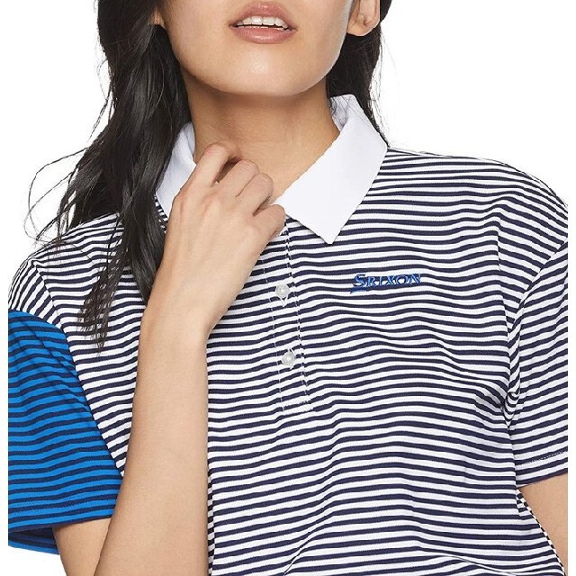 新品 紺 L デサント srixon golf シャツ ウェア プロ使用モデル