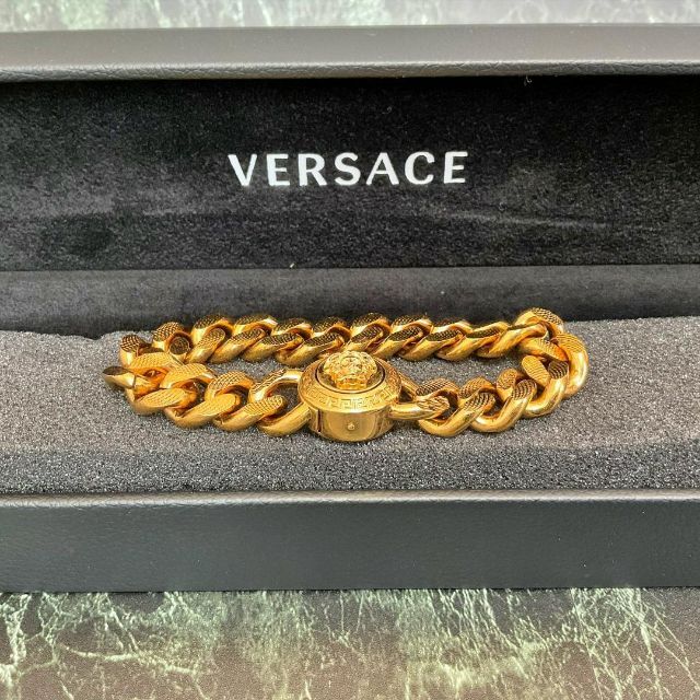 VERSACE(ヴェルサーチ)のVERSACE メドゥーサ&グレカ ギローシュチェーン ブレスレット メンズのアクセサリー(ブレスレット)の商品写真