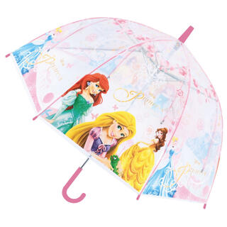 ディズニー(Disney)のプリンセス　子ども傘　キッズ　ビニール傘　55㎝(傘)