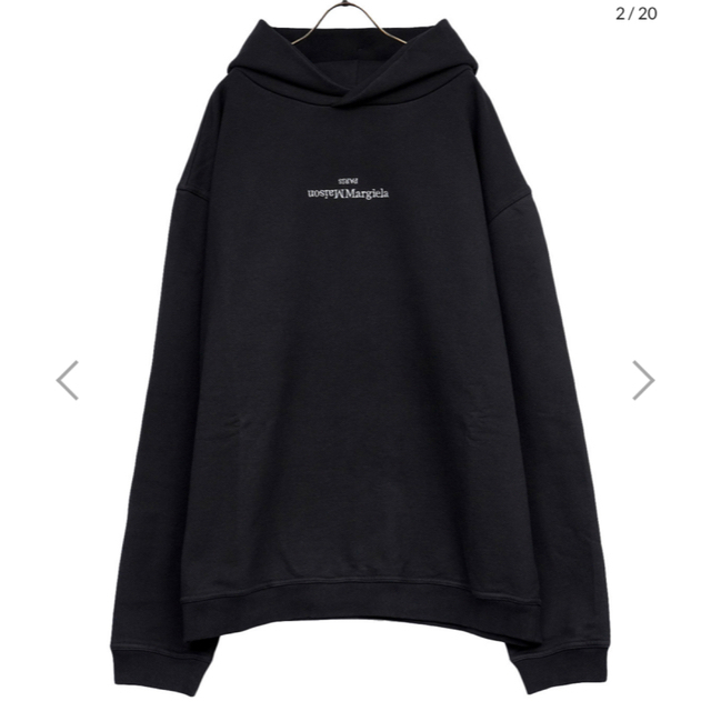 MARGIELA HOODIE UPSIDE DOWN LOGO PARKA