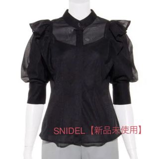 スナイデル(SNIDEL)のsnidel シアーフリルスタンドカラーブラウス(シャツ/ブラウス(半袖/袖なし))