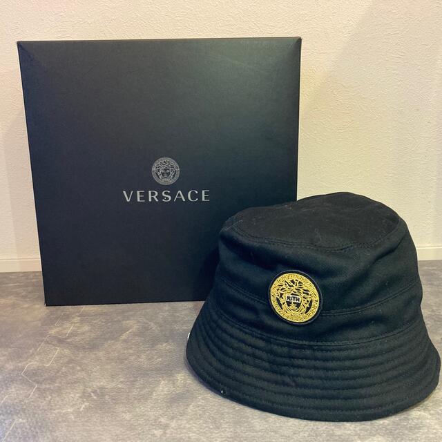 春早割 VERSACE 美品 レア Kith xVersace モノグラム リバーシブル バケットハット ハット 