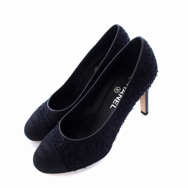 未使用品】 CHANEL - シャネル ココマーク ツイード パンプス