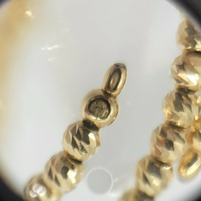 パールのイエローゴールドフリーサイズリング レディースのアクセサリー(リング(指輪))の商品写真