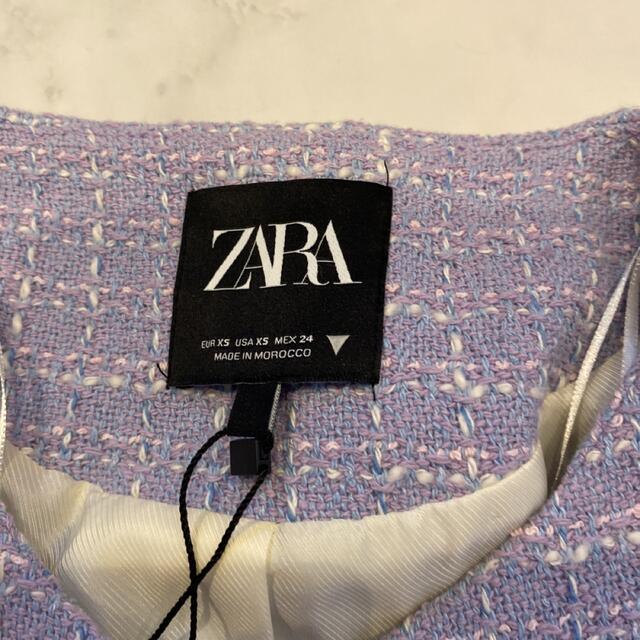 ツイード ZARA ジャケット ツイードジャケットの通販 by しょこ's shop｜ザラならラクマ - ZARA テクスチャー クロップド