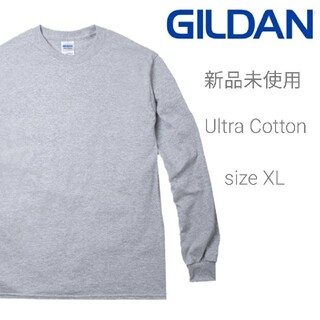 ギルタン(GILDAN)の新品未使用 ギルダン ウルトラコットン 6oz 無地 長袖Tシャツ グレー XL(Tシャツ/カットソー(七分/長袖))